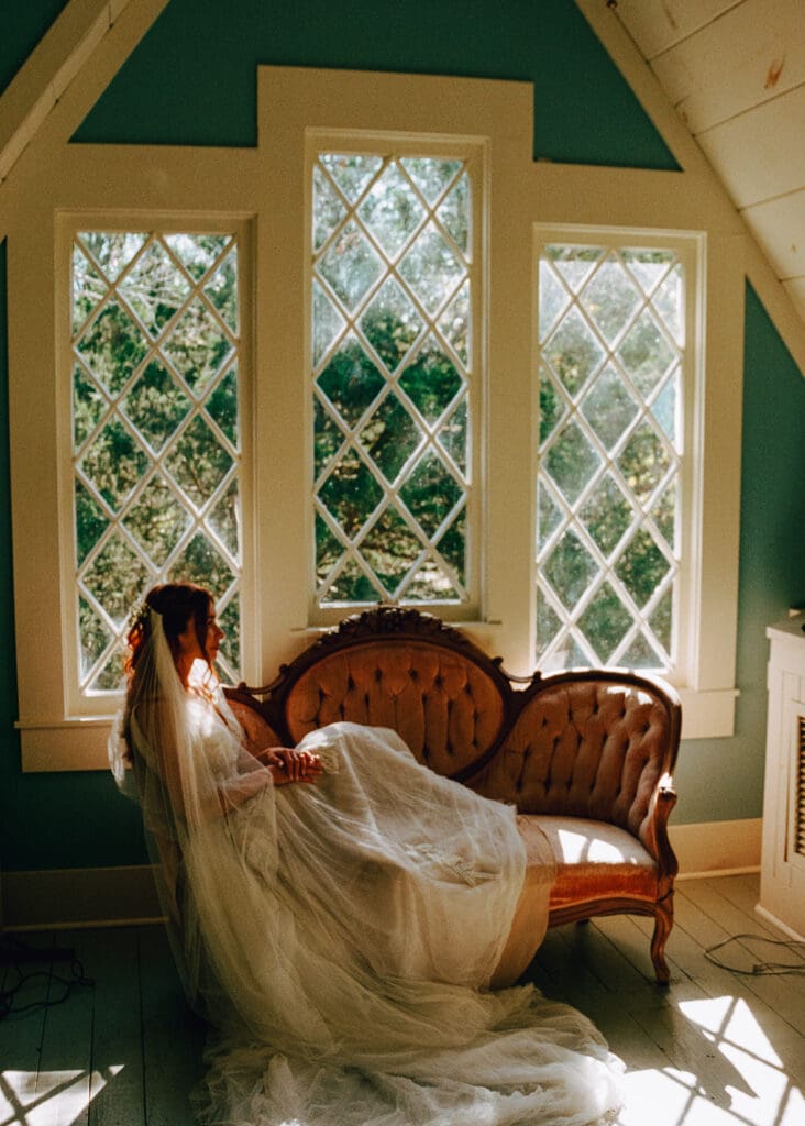 North Georgia wedding captured on film of Julia and Noah surrounded by mountain landscape